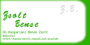 zsolt bense business card